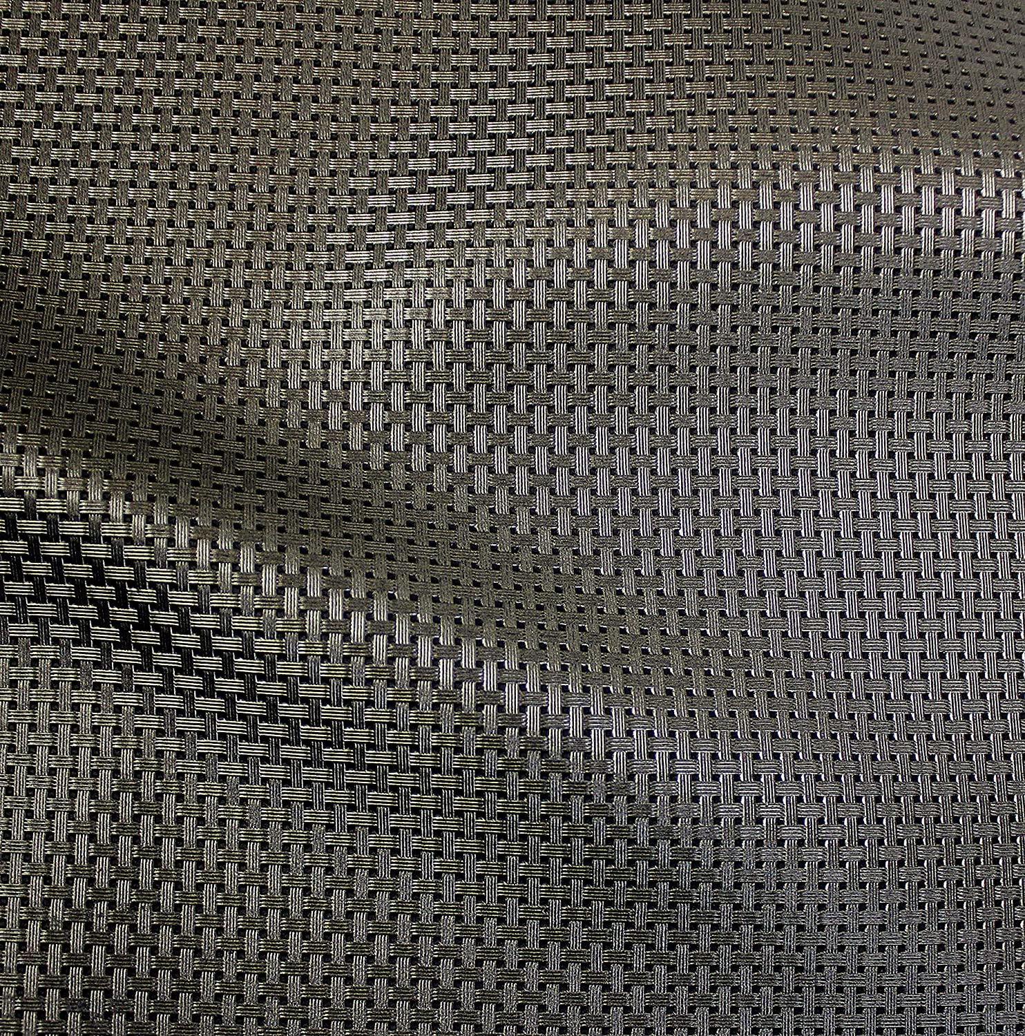 Bycast65 Black Matte Correct-Grain Pattern Faux Leather Marine Vinyl Fabric