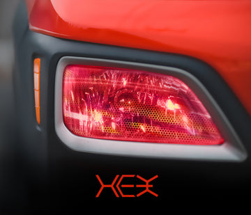 BIO HEX+ Micro Red Air-tint® Headlight Tint - The VViViD Vinyl Wrap Shop