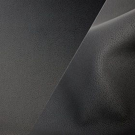 Bycast65 Black Matte Buffed Full-Grain Pattern Faux Leather Marine Vinyl Fabric