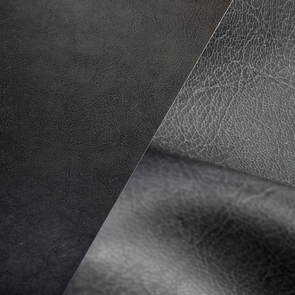 Bycast65 Black Matte Top-Grain Pattern Faux Leather Marine Vinyl Fabric - The VViViD Vinyl Wrap Shop