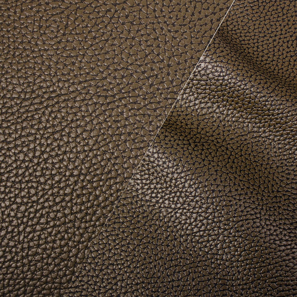 Bycast65 Brown Correct-Grain Pattern Faux Leather Marine Vinyl Fabric - The VViViD Vinyl Wrap Shop