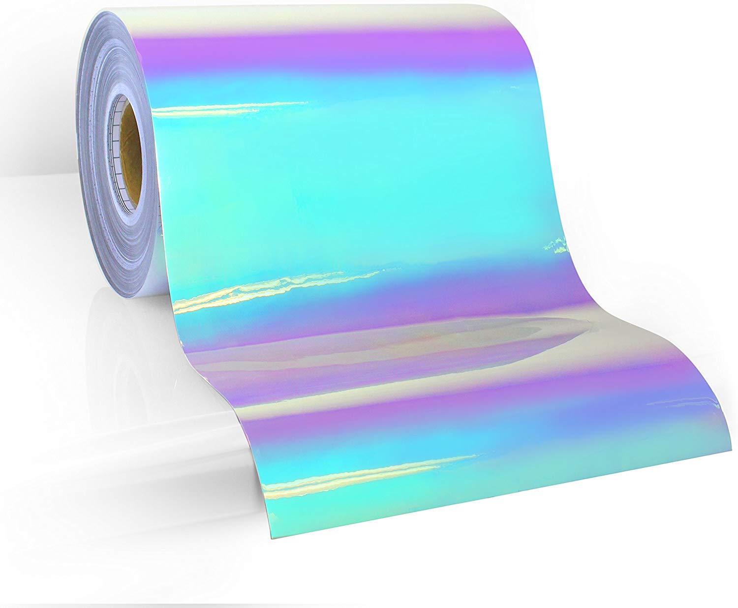 6 Sheets Pack Permanent Holographic Opal Craft Adhesive Vinyl