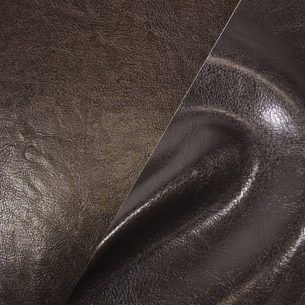 Bycast65 Brown Gloss Top-Grain Pattern Faux Leather Marine Vinyl Fabric - The VViViD Vinyl Wrap Shop