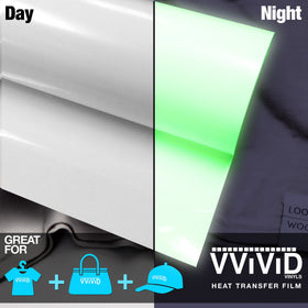 VViViD Glow-in-the-Dark Green Heavy-Duty Heat Transfer Vinyl 12
