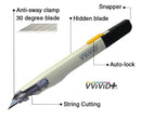 VViViD+ Premium Precision 30° Retractable Utility Cutting Knife - The VViViD Vinyl Wrap Shop