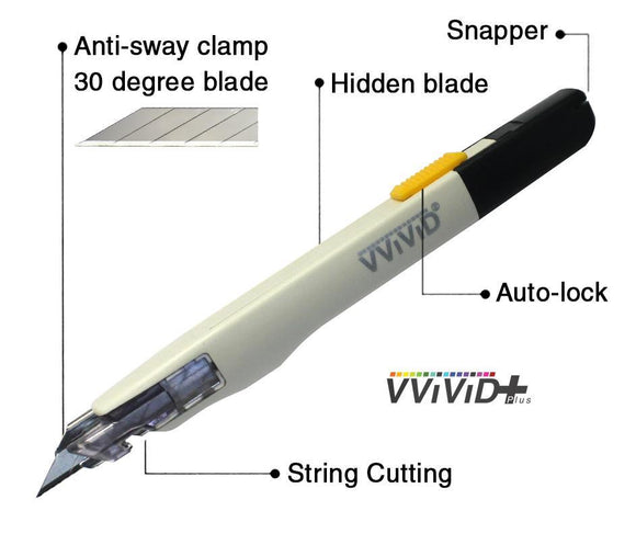 VViViD+ Premium Precision 30° Retractable Utility Cutting Knife - The VViViD Vinyl Wrap Shop