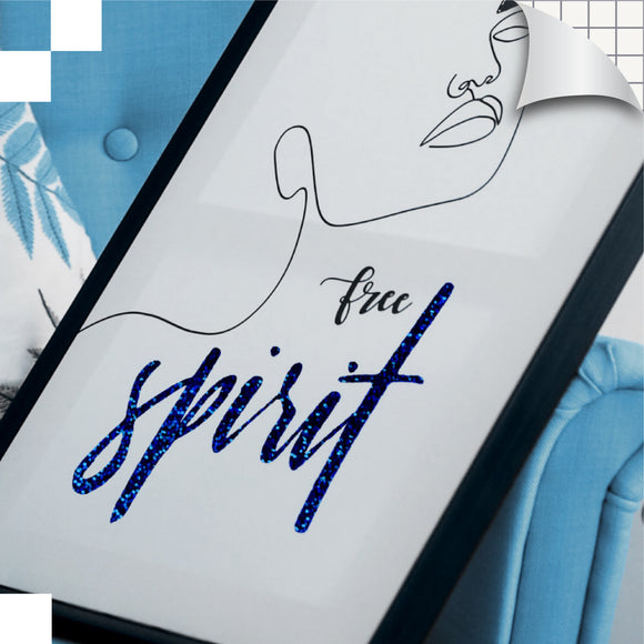 MOSAIC+ Blue Holographic Glitter — Craft Vinyl (1ft x 5ft) [MCF] - The VViViD Vinyl Wrap Shop