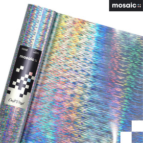 MOSAIC+ Silver Holographic Brushed — Craft Vinyl (1ft x 5ft) [MCF]