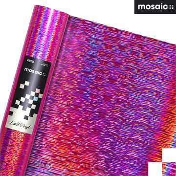 MOSAIC+ Rose Pink Holographic Brushed — Craft Vinyl (1ft x 5ft) [MCF] - The VViViD Vinyl Wrap Shop