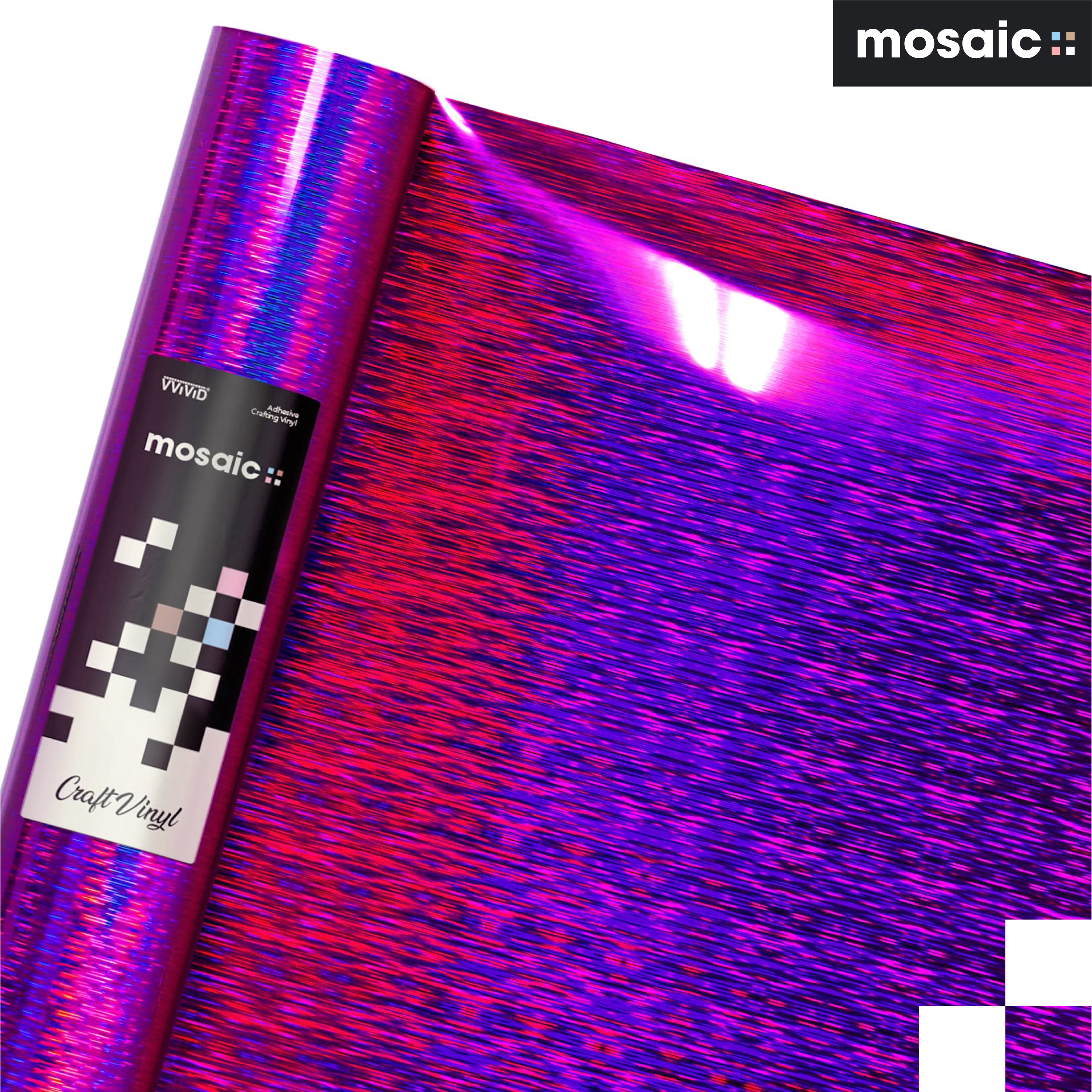 MOSAIC+ Purple Holographic Brushed — Craft Vinyl (1ft x 5ft) [MCF] - The VViViD Vinyl Wrap Shop