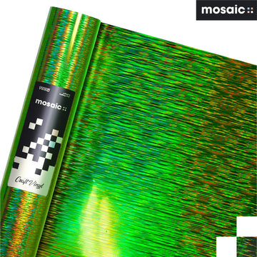 MOSAIC+ Green Holographic Brushed — Craft Vinyl (1ft x 5ft) [MCF] - The VViViD Vinyl Wrap Shop