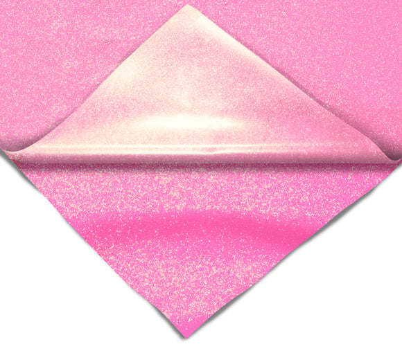 V2 Pro Neon Pink Glitter Heat Transfer Film HTV - The VViViD Vinyl Wrap Shop