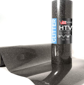 V2 Pro Hyper Black Glitter Heat Transfer Film