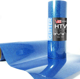 V2 Pro Hyper Blue Glitter Heat Transfer Film