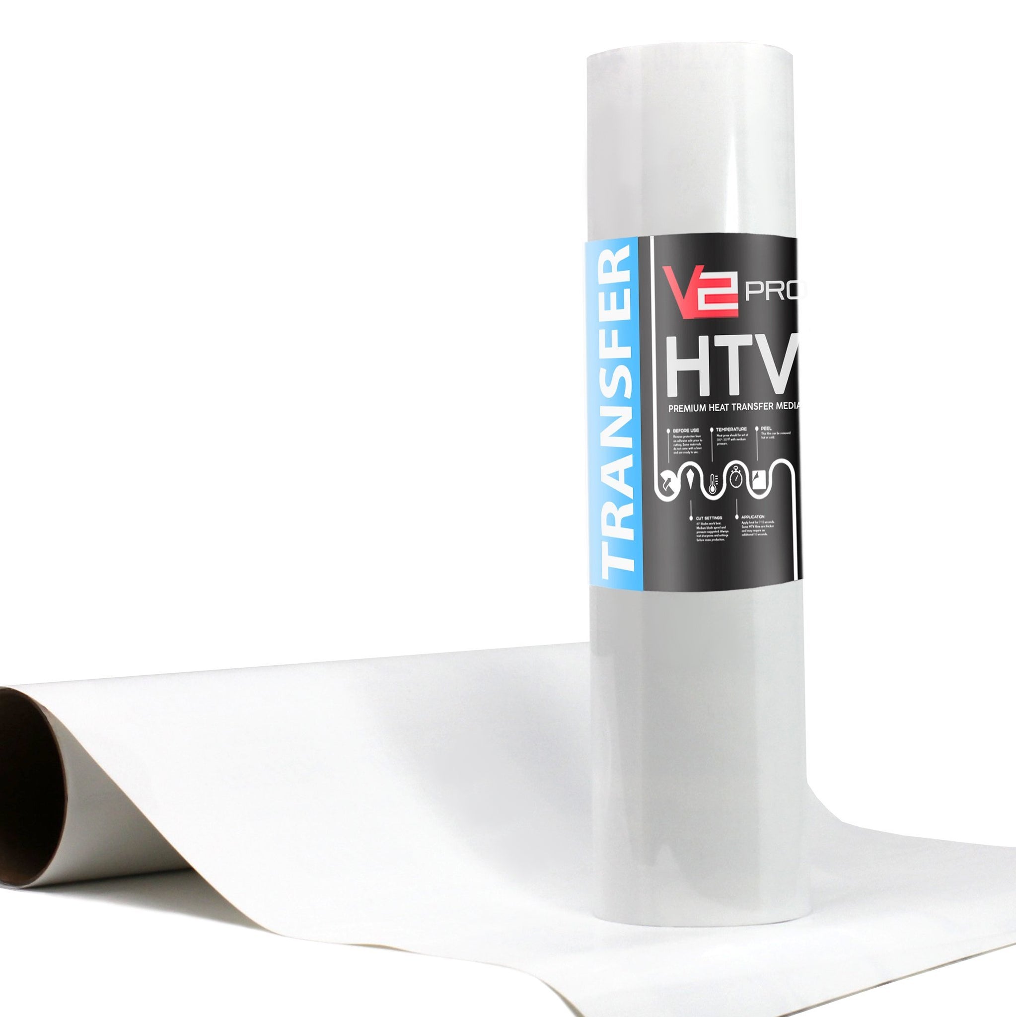  VViViD White Heavy-Duty Iron-on Heat Transfer Vinyl Film (12 x  15ft Roll)