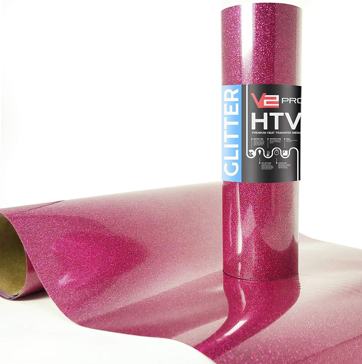 V2 Pro Hyper Pink Glitter Heat Transfer Film - The VViViD Vinyl Wrap Shop