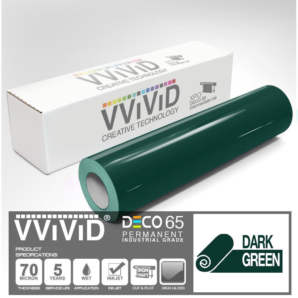 DECO65 Gloss Dark Green Permanent Craft Film - The VViViD Vinyl Wrap Shop
