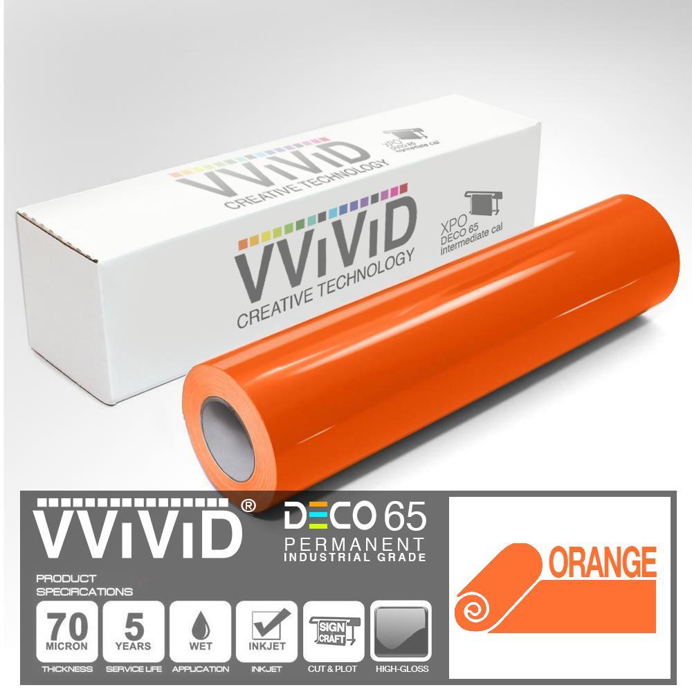 DECO65 Gloss Orange Permanent Craft Film - The VViViD Vinyl Wrap Shop