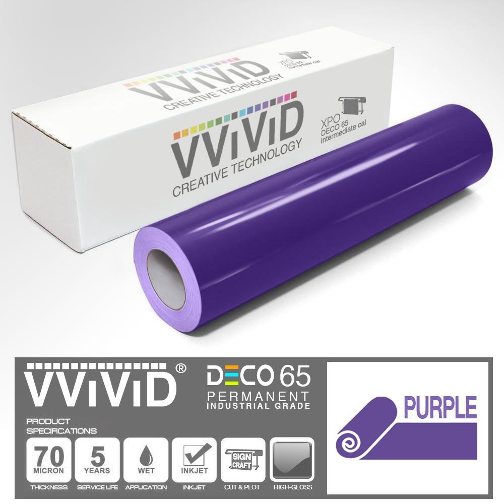 DECO65 Gloss Purple Permanent Craft Film - The VViViD Vinyl Wrap Shop