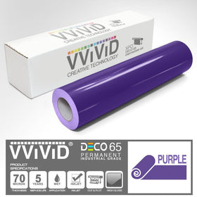 DECO65 Gloss Purple Permanent Craft Film