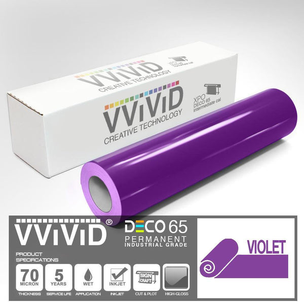 DECO65 Gloss Violet Permanent Craft Film - The VViViD Vinyl Wrap Shop