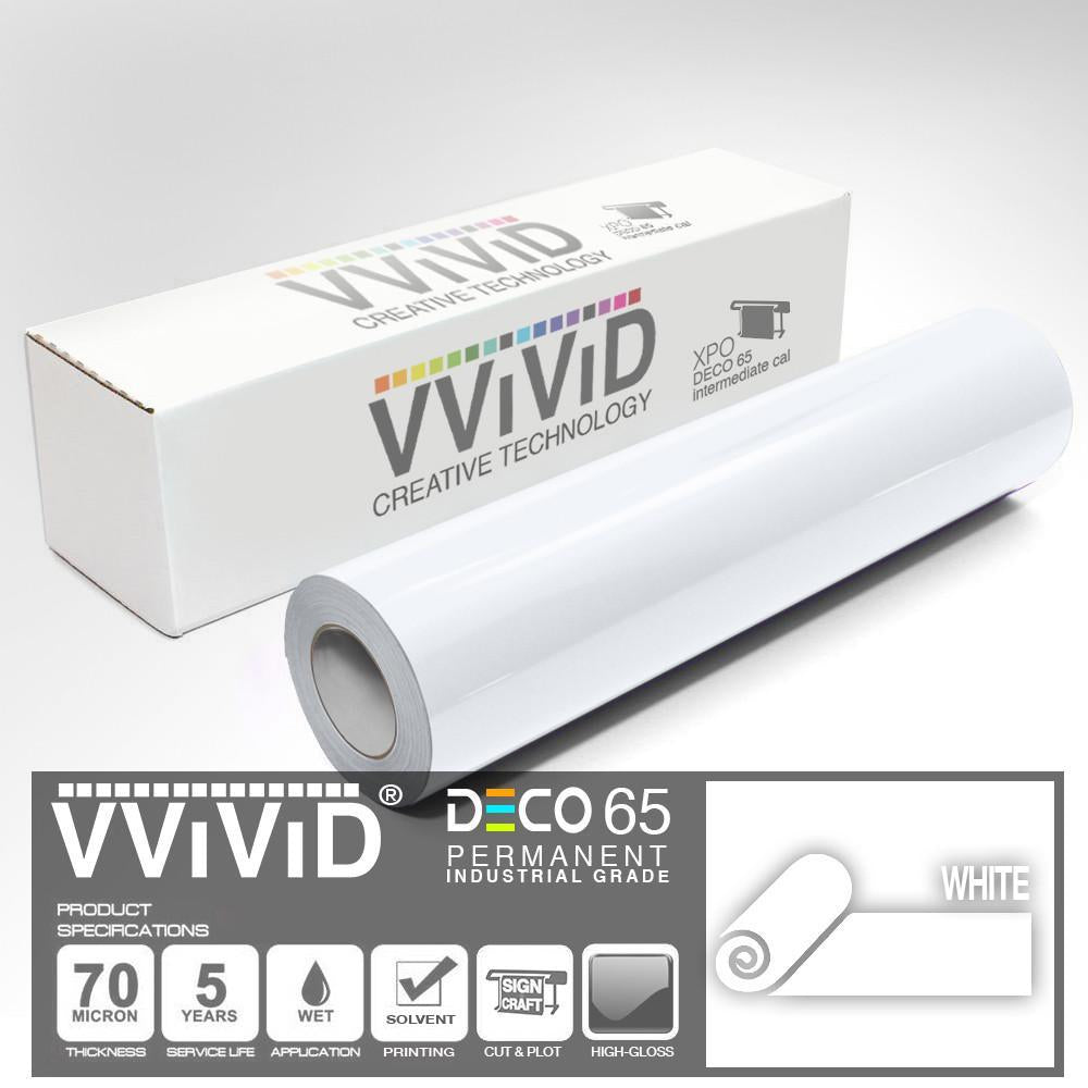 VViViD Black Matte DECO65 Permanent Adhesive Craft Vinyl for Cricut, S