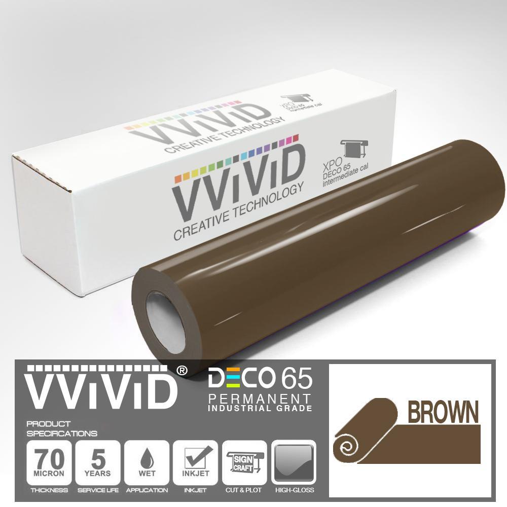 DECO65 Gloss Brown Permanent Craft Film - The VViViD Vinyl Wrap Shop