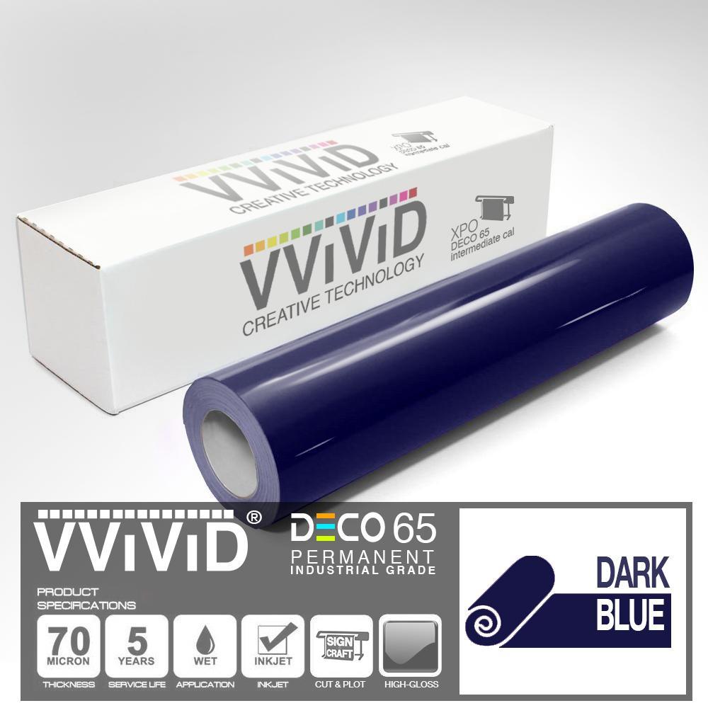 DECO65 Gloss Dark Blue Permanent Craft Film - The VViViD Vinyl Wrap Shop