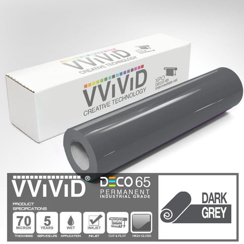 VViViD Black Matte DECO65 Permanent Adhesive Craft Vinyl for