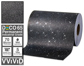 Deco65 Black Glitter Craft Vinyl