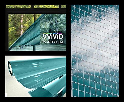 Blue One-Way Mirror Finish Window Privacy Vinyl - The VViViD Vinyl Wrap Shop
