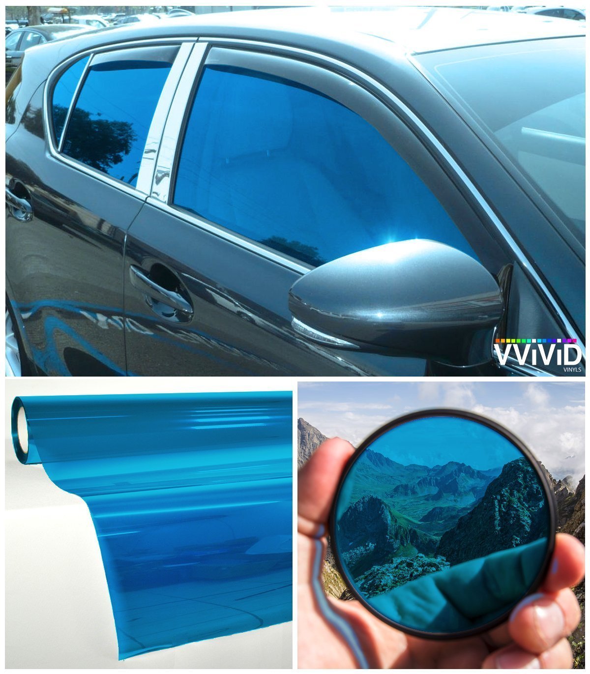  VViViD Colorful Transparent Vinyl Car Window Tinting 30 Inch x  60 Inch 2 Roll Pack (Red) : Automotive