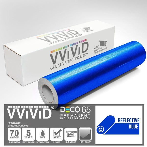 DECO65 Reflective Blue Permanent Craft Film - The VViViD Vinyl Wrap Shop