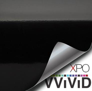  VViViD Black High Gloss Realistic Paint-Like Microfinish Vinyl  Wrap Roll XPO Air Release Technology (1ft x 5ft) : Automotive