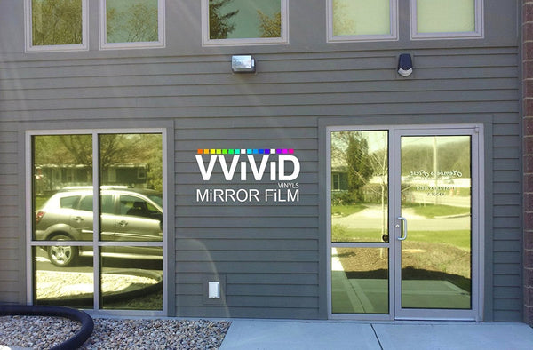 Gold One-Way Mirror Finish Window Privacy Vinyl - The VViViD Vinyl Wrap Shop