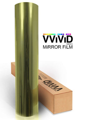 Gold One-Way Mirror Finish Window Privacy Vinyl
