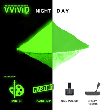 Prisma65 Green Glow In The Dark Pigment Powder 30g (MCF) - The VViViD Vinyl Wrap Shop