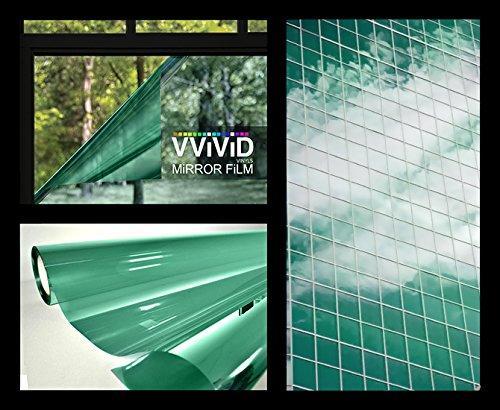 Green One-Way Mirror Finish Window Privacy Vinyl - The VViViD Vinyl Wrap Shop