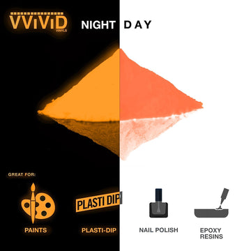 Prisma65 Orange Glow In The Dark Pigment Powder 30g - The VViViD Vinyl Wrap Shop