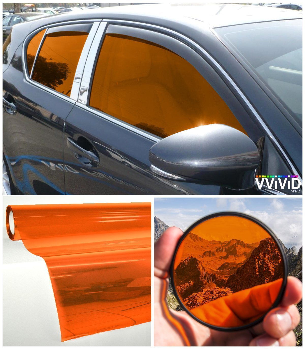  VViViD Colorful Transparent Vinyl Car Window Tinting 30 Inch x  60 Inch 2 Roll Pack (Red) : Automotive