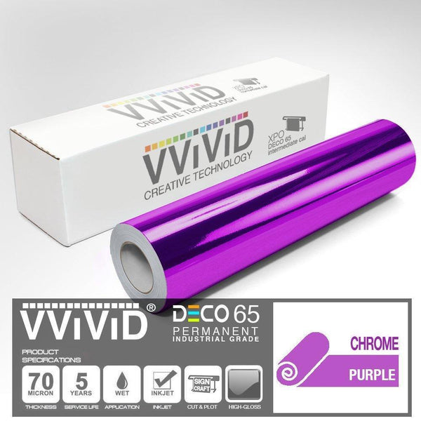 DECO65 Chrome Purple Permanent Craft Film - The VViViD Vinyl Wrap Shop