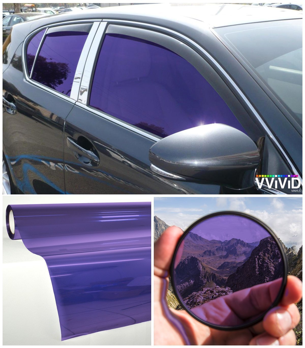 Purple Tri-Edge Window Tinting Tool