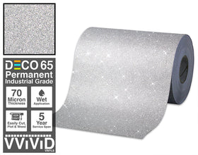 Deco65 Silver Glitter Craft Vinyl