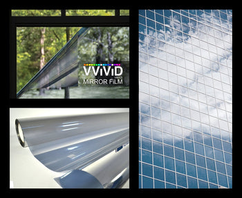 Silver One-Way Mirror Finish Window Privacy Vinyl - The VViViD Vinyl Wrap Shop