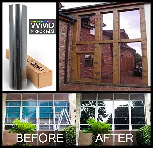 Silver One-Way Mirror Finish Window Privacy Vinyl - The VViViD Vinyl Wrap Shop