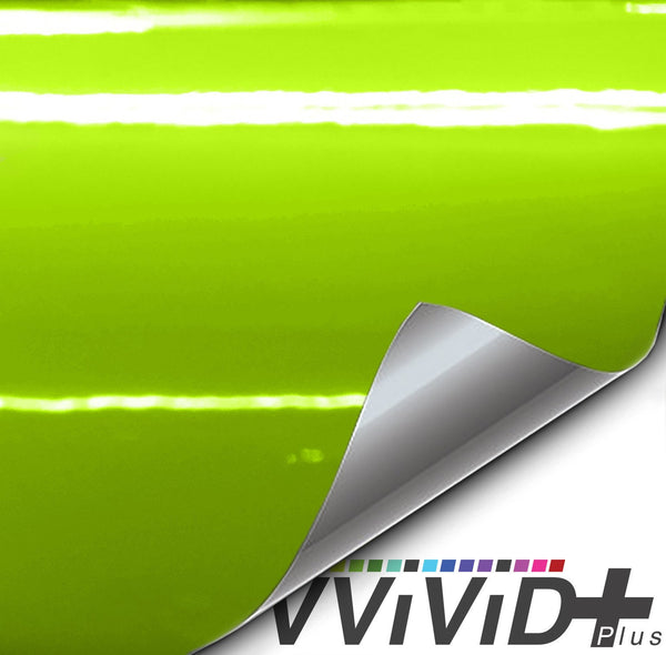 VViViD+ Gloss Viper Lime Green (fluo) - The VViViD Vinyl Wrap Shop