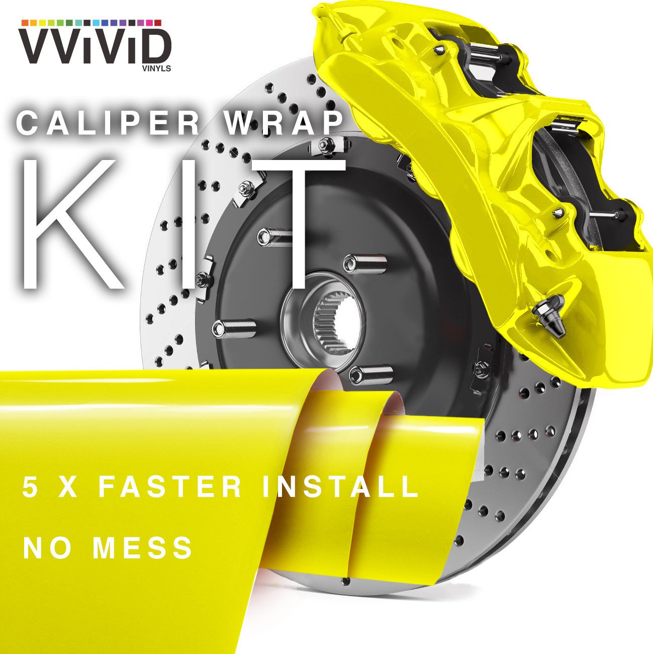 VViViD Yellow Enamel Wrap ( Heat Resistant ) - The VViViD Vinyl Wrap Shop